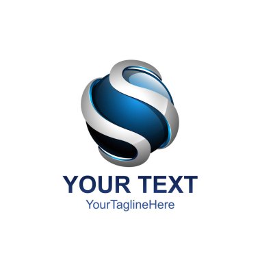 Mektup s 3d logo vektör çizim şablonu, S harfi eğilim logo vektör, yaratıcı Harf S harfi 3d stil logosu