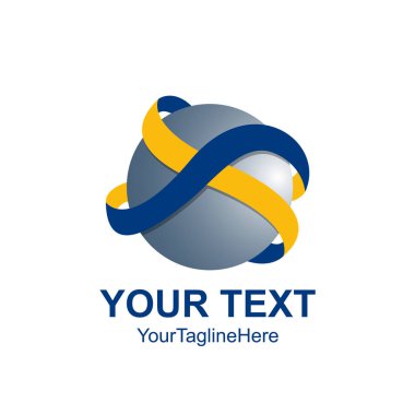 Daire küre logo tasarım şablon öğesi