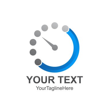 Zaman sol logo tasarım şablon öğesi