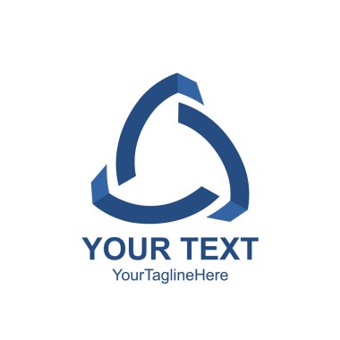 Soyut üçgen logo tasarım şablon öğesi 