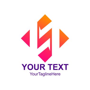 Yaratıcı soyut elmas kare vektör logo tasarım şablonu öğesi. Renkli kavramı simgesi