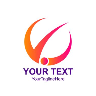 Yaratıcı soyut daire swoosh vektör logo tasarım şablonu öğesi. Renkli kavramı simgesi
