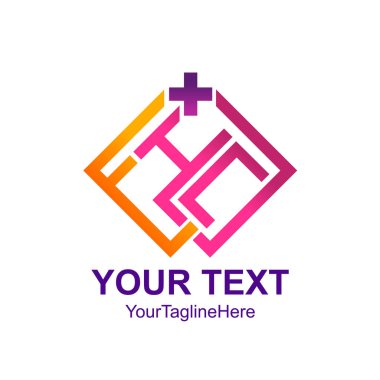 H ve C inşaat iş simgesi amblemi adının baş harfleri