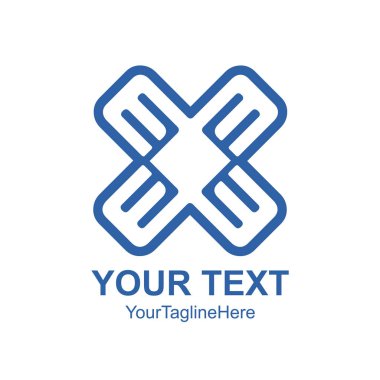 Soyut logo harfleri M alfabe ilk logo şablonu benzeyen