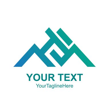 Yaratıcı soyut üçgen çatı vektör logo tasarım şablon öğesi.