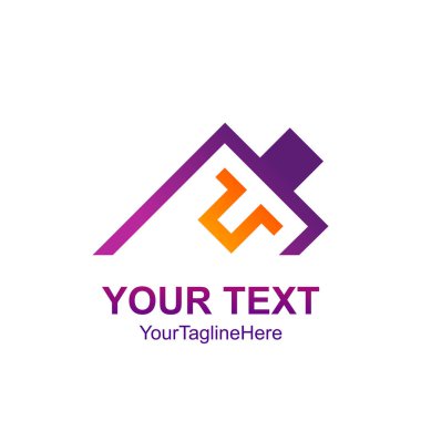 Yaratıcı soyut geometrik eğriltme vektör logo tasarım şablonu öğesi. Renkli kavramı simgesi