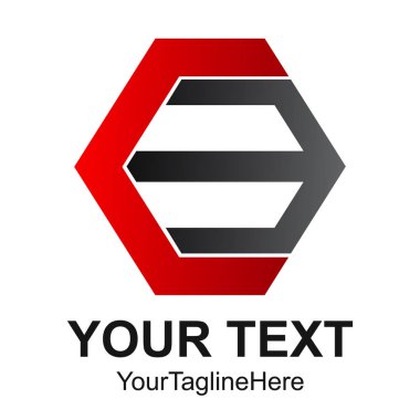 İlk harf Cb logo tasarım şablonu öğe renkli siyah kırmızı altıgen iş ve şirket kimliği için