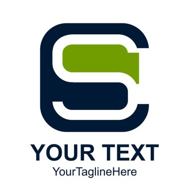 Mektup Cs logo tasarım şablonu öğesini iş ve şirket kimliği için ilk