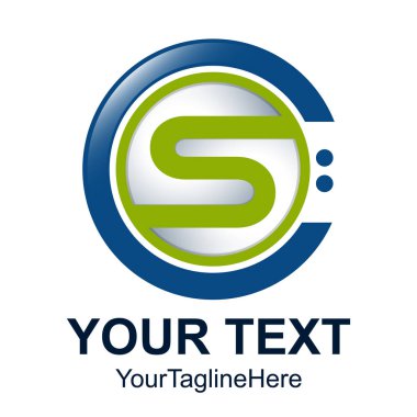 Mektup Cs logo tasarım şablonu öğesini iş ve şirket kimliği için ilk