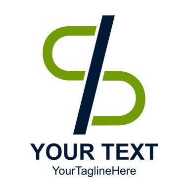 İlk harf S logo tasarım şablonu öğesi koyu mavi iş ve şirket kimliği için yeşil renkli