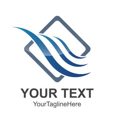 Yaratıcı soyut elmas kare vektör logo tasarım şablonu öğesi. Soyut logo tasarım vektör şekil