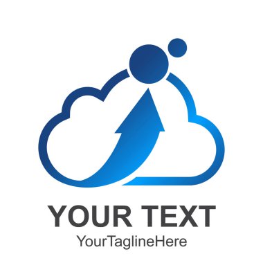 Soyut bulut mektup logo tasarım şablonu öğeleri. Basit soyut logo. İş kurumsal bulut logo tasarlamak vektör. 