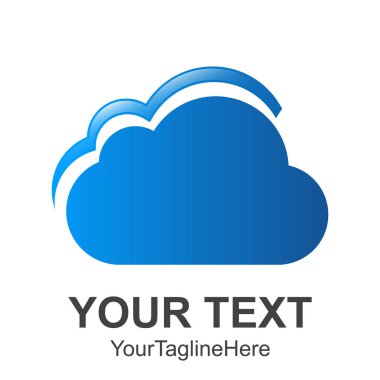 Soyut bulut mektup logo tasarım şablonu öğeleri. Basit soyut logo. İş kurumsal bulut logo tasarlamak vektör. 
