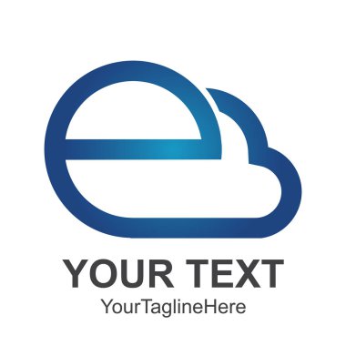 Soyut bulut harf E logo tasarım şablonu öğeleri. Mektup E.Business Kurumsal harf E logo tasarlamak vektör soyut. 