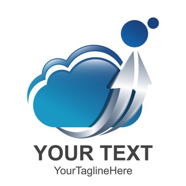 Soyut bulut mektup logo tasarım şablonu öğeleri. 3D soyut logo. İş kurumsal bulut logo tasarlamak vektör. 