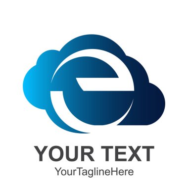 Soyut bulut harf E logo tasarım şablonu öğeleri. Mektup E.Business Kurumsal harf E logo tasarlamak vektör soyut