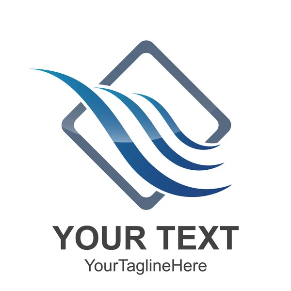 Yaratıcı soyut elmas kare vektör logo tasarım şablonu öğesi. Soyut logo tasarım vektör şekil