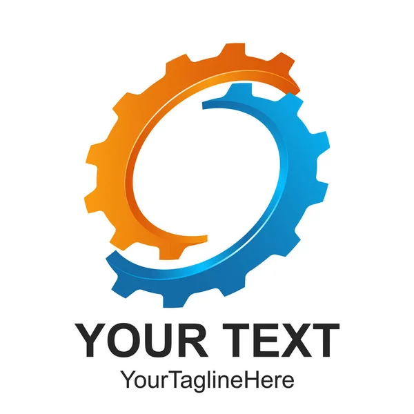 3d soyut dişli simgeler makine ve hareket logo illüstrasyon vektör