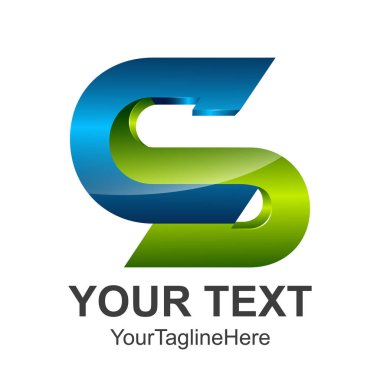 Mektup s 3d logo vektör çizim şablonu, S harfi eğilim logo vektör, yaratıcı Harf S harfi 3d stil logosu
