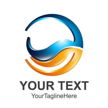 Simge 3d parlak Şekil geometrisi logo soyut, vektör çizim tasarım