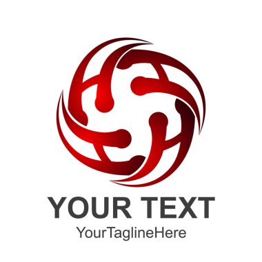 Soyut 3d s mektup birleştirme benzer daire şekli tasarım logo vektör için