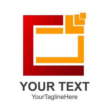 Yaratıcı soyut elmas kare vektör logo tasarım şablonu öğesi. Soyut logo tasarım vektör şekil