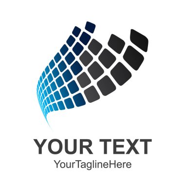 Soyut Meydanı teknoloji logo tasarım şablonu öğeleri. Modern teknoloji logo soyut. İş kurumsal logo tasarlamak vektör. 