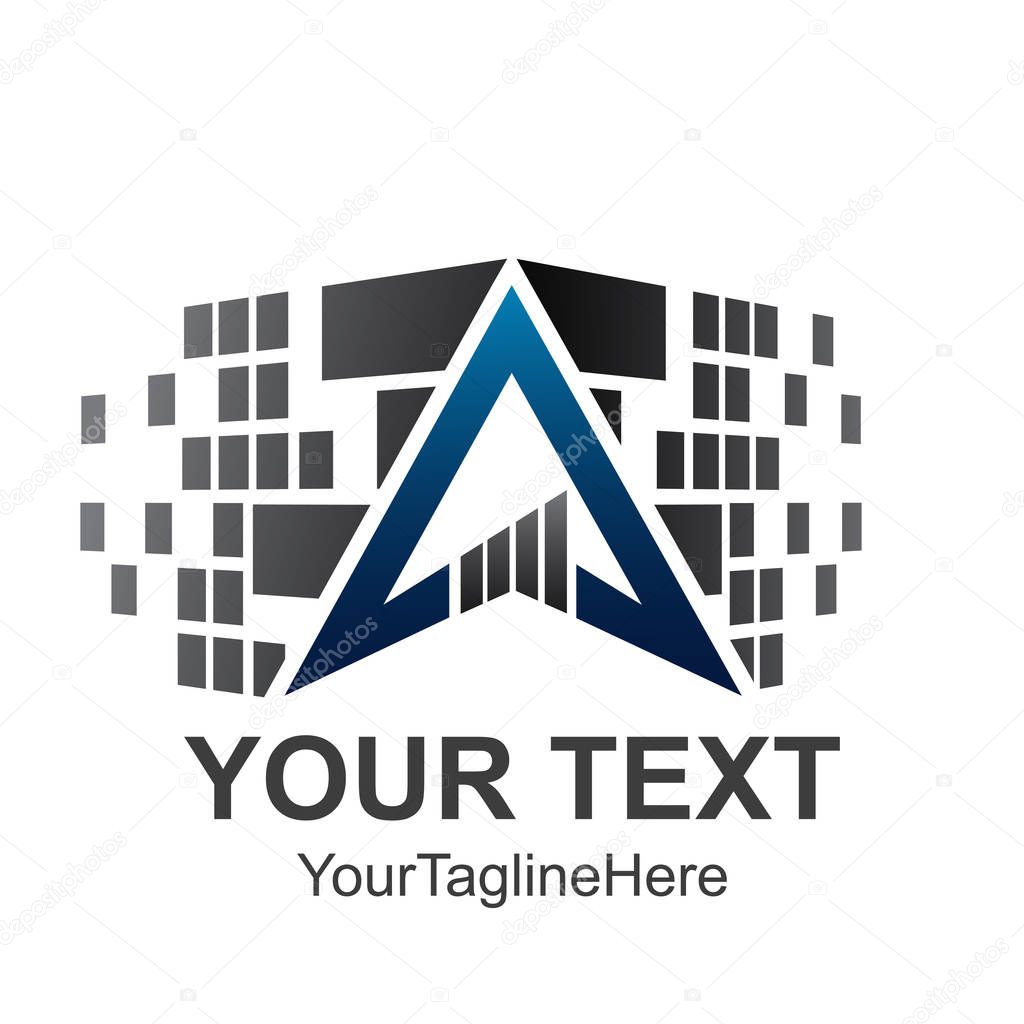 Abstract Square letter A technology logo design template elements. abstract Modern tech logo. Business corporate logo design vector.