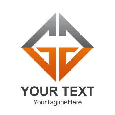Soyut harf G ve G logo şablonu. Gg simgesi. Geometrik harf G ve G. iş logo şablonu. Vektör