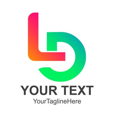 İlk mektup Ld ilk alfabe Logo Tasarım şablon öğesi