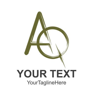 A harfi soyut ve ilk alfabe Logo tasarım şablonu beyaz arka plan daire 