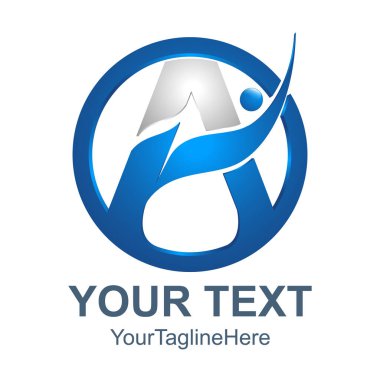 3D harf A logo turuncu renk tasarım şablonu öğeleri soyut. Soyut harf A. iş kurumsal mektup A logo tasarlamak vektör. 