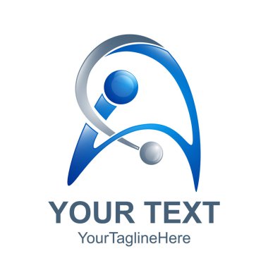 3D soyut harf A logo tasarım şablonu öğeleri. Soyut harf A. iş kurumsal mektup A logo tasarlamak vektör.