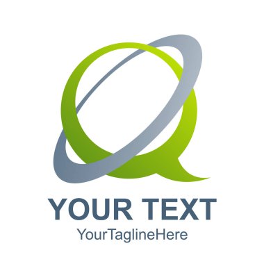 Q harfi logo tasarım vektör çizim şablonu, teknoloji logo vektör, harf Q harfi logo yaratıcı