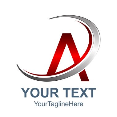 3D soyut harf A logo tasarım şablonu öğeleri. Soyut harf A. iş kurumsal mektup A logo tasarlamak vektör