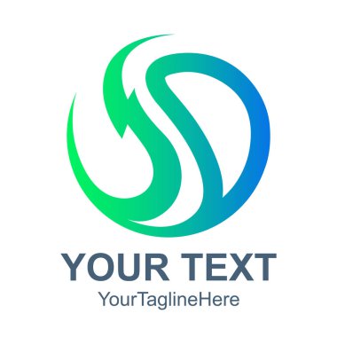 Daire soyut S harfi vektör teknolojisi logo, S harfi vektör, T harfi logosu, S harfi teknoloji logo vektör