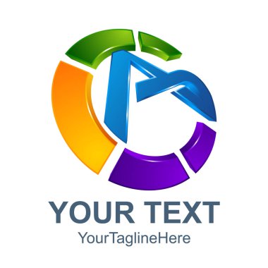 3D daire soyut olarak mektup vektör teknolojisi logo, bir mektup vektör, S harfi logosu