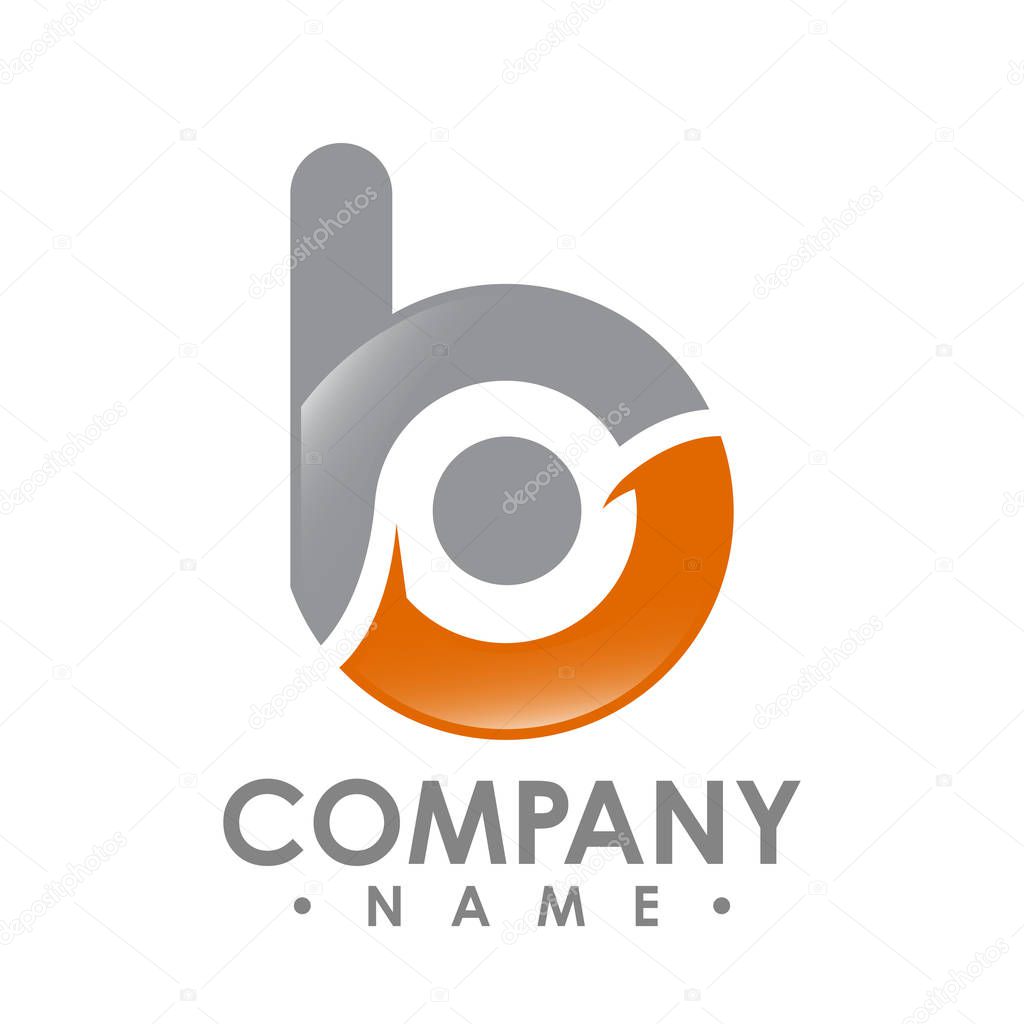Business corporate letter b logo design vector. Colorful letter b logo vector template. Letter b logo for technology.