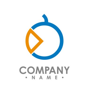 Vektör daire halka logo tasarımı. Soyut daire logo şablonu. Yuvarlak halka daire ve sonsuz döngü sembolü, teknoloji simgesi