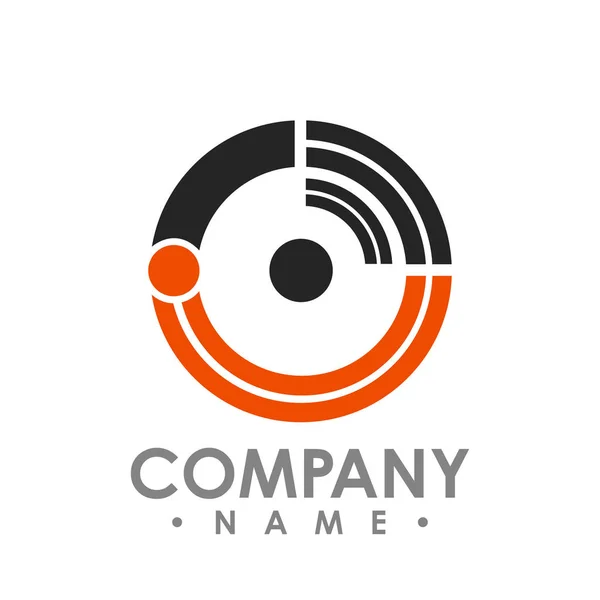 Koło Wifi Logo Projektowanie Projektowanie Logo Technologii Wifi — Wektor stockowy