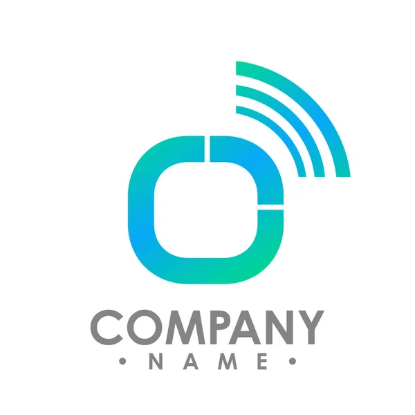 Daire Wifi Logo Tasarımı Teknoloji Wifi Logo Tasarımı — Stok Vektör