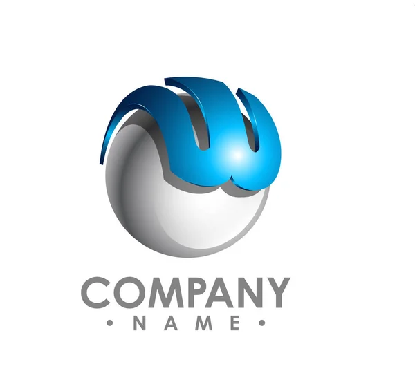 Początkowe Litery Logo Projekt Szablonu Elementu Kolorowe Niebieski Zielony Okrąg — Wektor stockowy