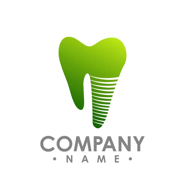 歯のインプラントのロゴのアイコン 歯のインプラント Web デザインのロゴのアイコンをベクトル — ストックベクタ