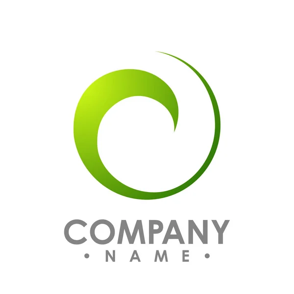 Logotipo Abstrato Para Empresa Elemento Design Identidade Corporativa Eco Natureza — Vetor de Stock