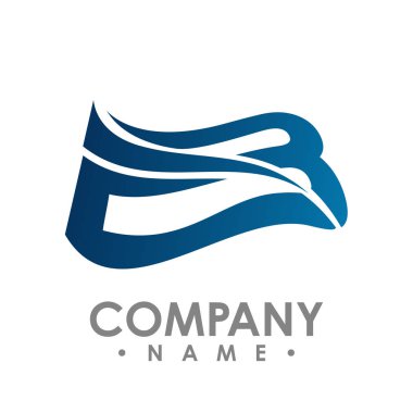 Vektör kuş kanatları logosunu görmeniz gerekir. Kanatlı logosu şirket ve simge kanat uçan vektör tasarımı