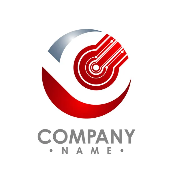 Abstrato Design Ícone Logotipo Tecnology Tecnologia Que Logotipo Conceito Design — Vetor de Stock