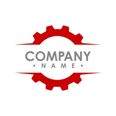 Dişli logo kavramı-vektör logo Konsept illüstrasyon. Soyut logo işareti. Dişli teknoloji logosunu görmeniz gerekir. Vektör logo şablonu.