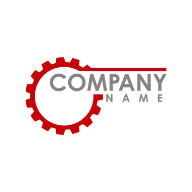 Dişli logo kavramı-vektör logo Konsept illüstrasyon. Soyut logo işareti. Dişli teknoloji logosunu görmeniz gerekir. Vektör logo şablonu.