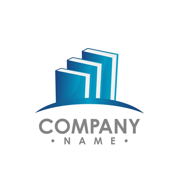 Creative Book Logo Vector Book Color Logo School Books Education — Stock Vector
