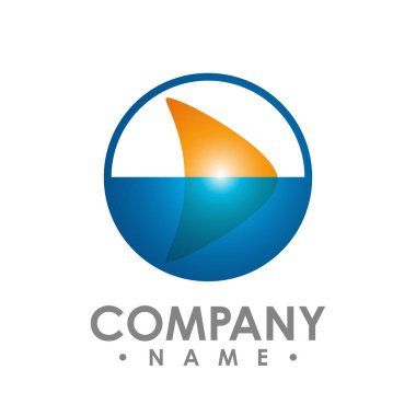 Yaratıcı soyut 3d medya düğme vektör logo tasarım şablonu öğesi oynamak